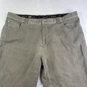 Tommy Bahama Pants‎ Mens 42 (Act 40x28.5) Beige Silk Blend Flat Front Relaxed